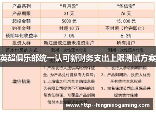 英超俱乐部统一认可新财务支出上限测试方案