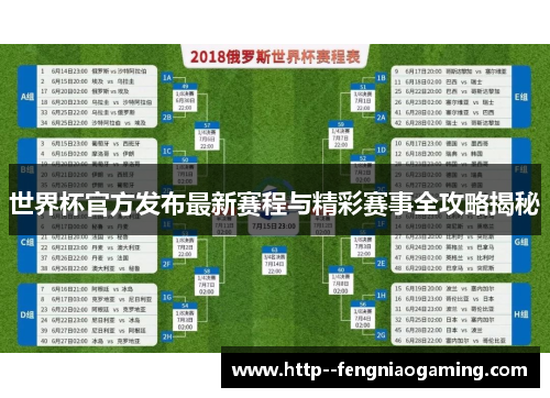 世界杯官方发布最新赛程与精彩赛事全攻略揭秘
